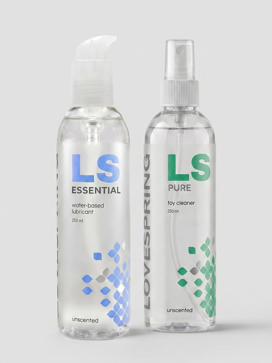 Image of Lovespring Gleitgel und Toyreiniger Pflegeset, Grösse: 250 ml, 250 ml - Amorana