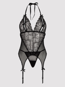 Lovehoney Ensemble guêpière bonnets fendus string