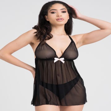 Lovehoney Barely There Ensemble nuisette string transparent 