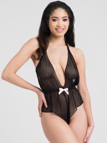 Lovehoney Barely There Sheer Crotchless Teddy