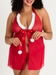 Lovehoney-Fantasy Christmas Pom Babydoll & Panties