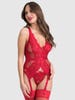Beau Red Lace Basque