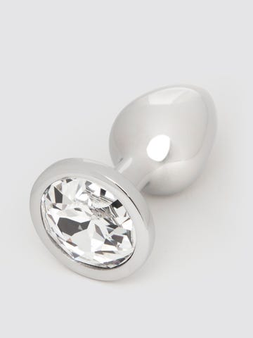 Plug anal acier inoxydable cristal luxe argent 6 cm, Lovehoney