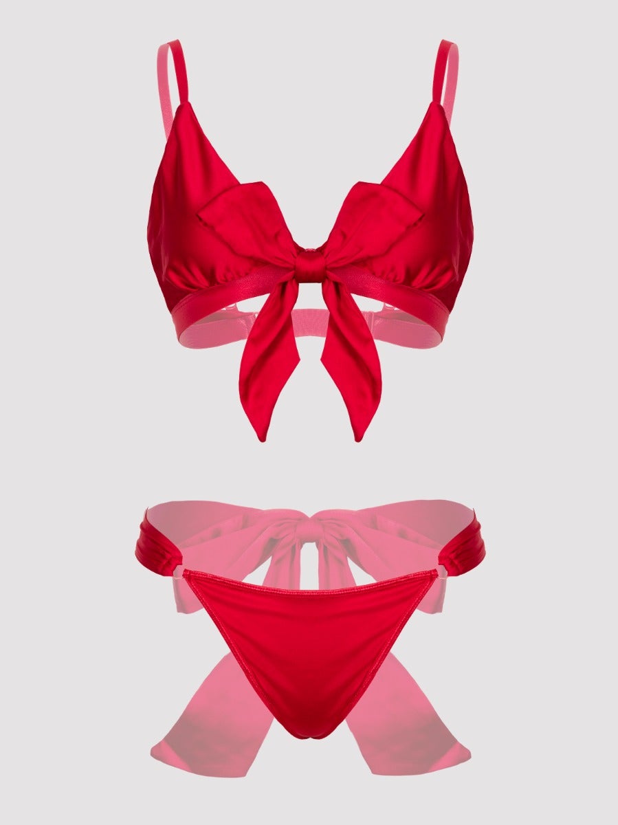 Lovehoney-Lingerie Unwrap Me BH & String, One Size - Amorana