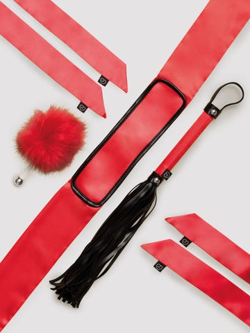 Lovehoney Tie and Tempt Luxury Bondage Kit red