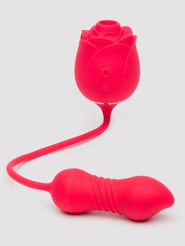 Lovehoney Rose 2-in-1 Stimulateur de succion clitoridienne avec vibrateur d'oeuf