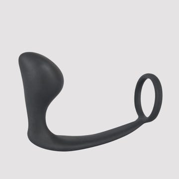 Black velvets Ring plug anal plug penisring schwarz liegend