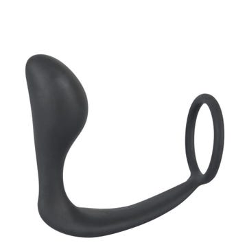 Black velvets Ring plug anal plug penisring schwarz liegend
