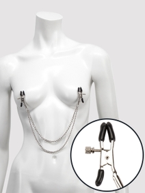 Bondage Boutique Nipple Clamps with Double Chain