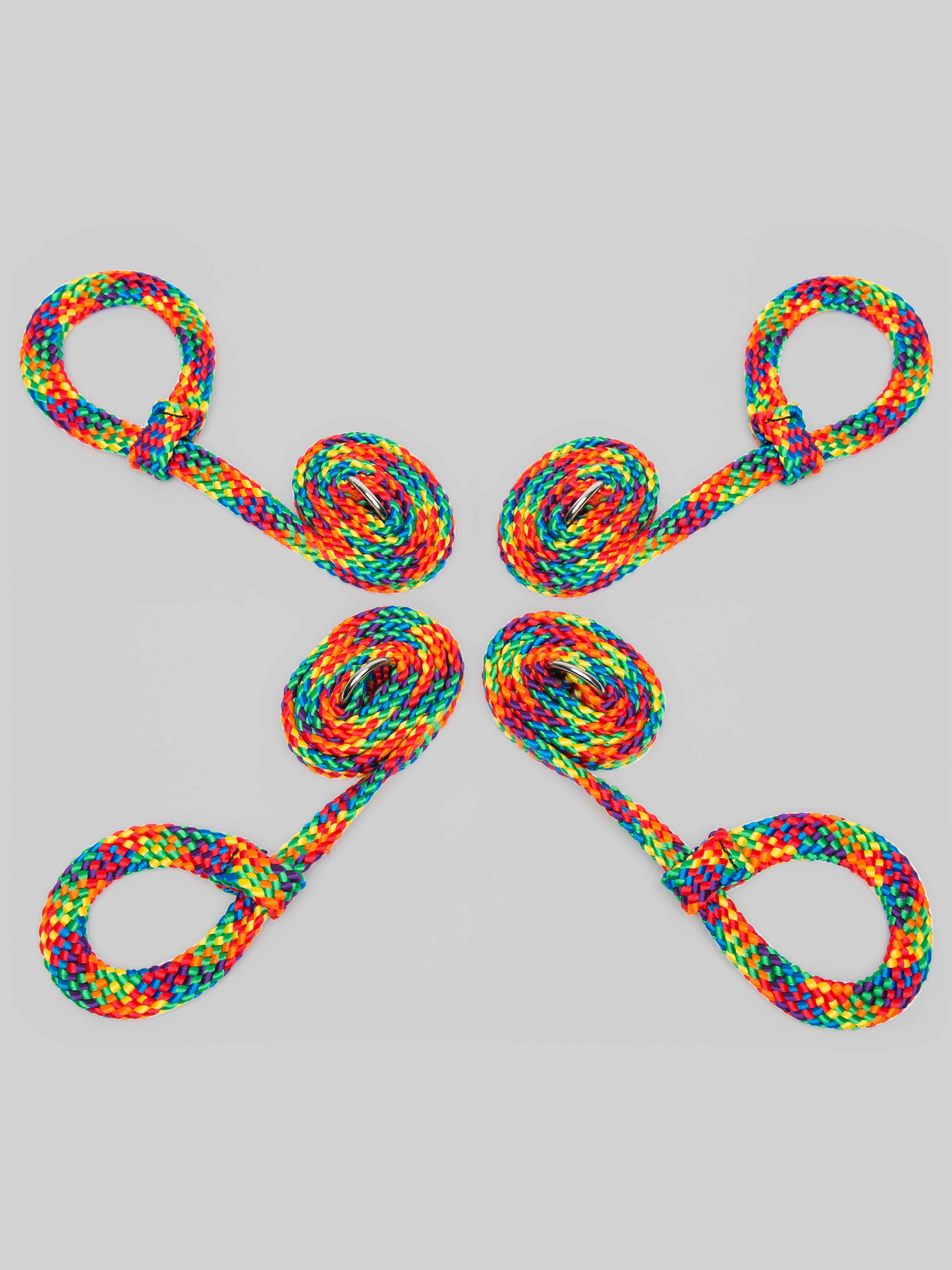 Bondage Boutique Regenbogenfarbene weiche Seilfesseln - Amorana