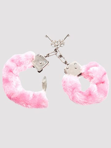 <Bondage Boutique Pink Furry Handcuffs Amorana