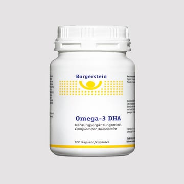 burgerstein omega-3 DHA nahrungserganzungsmittel frontbild amorana