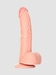 Real Rock Gebogener Realistischer Dildo mit Hoden und Saugnapf