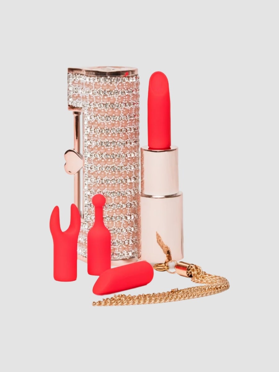 Loveline Angel Lipstick Vibrator with 4 Attachments