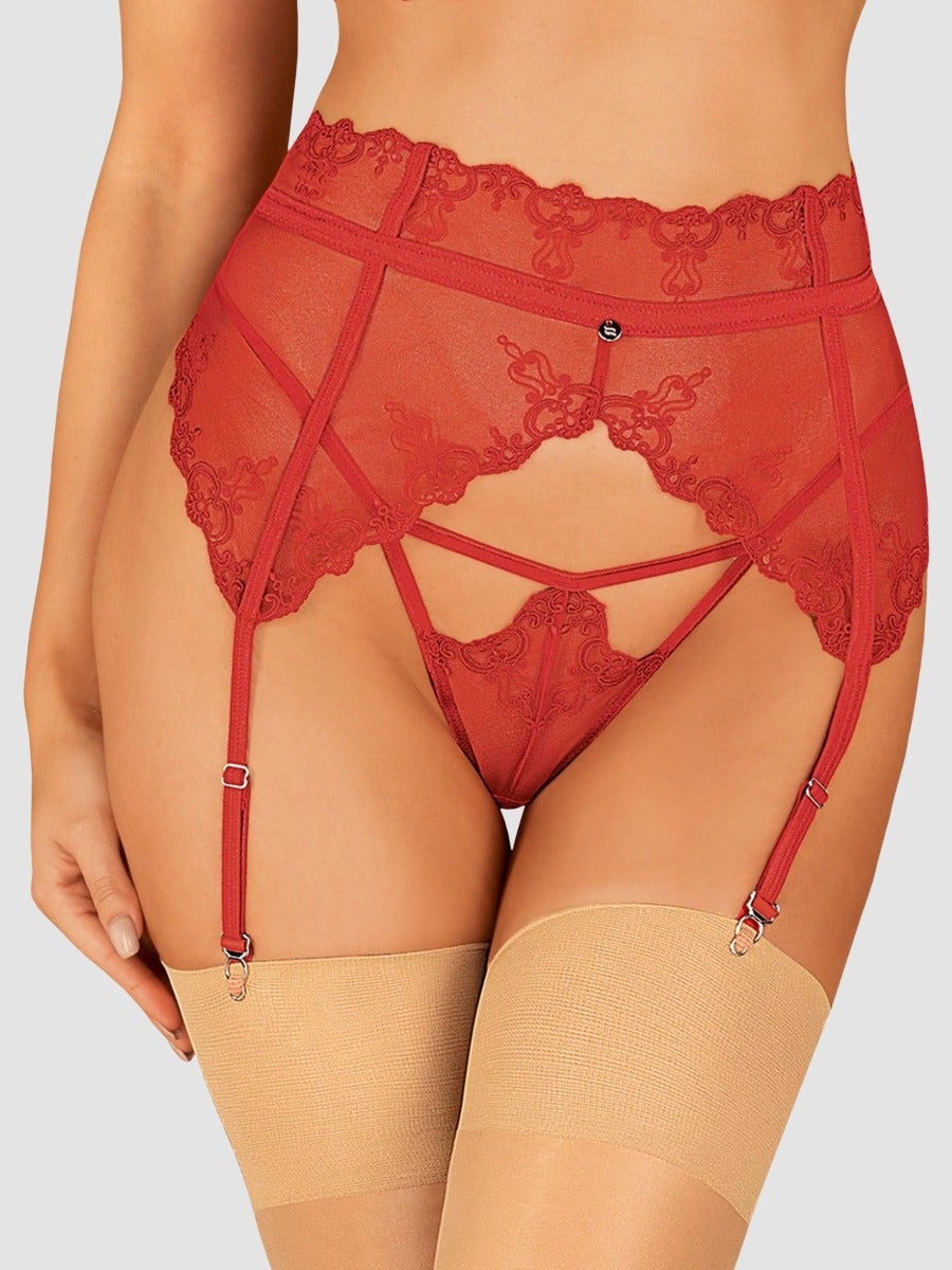 Obsessive Lonesia garter belt S/M Dessous Set, S/M - Amorana