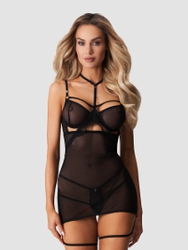 Obsessive Arrowel Négligé Transparent à Armatures