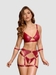 Cottelli Mattes Wet Look BH-Set mit Offenem Schritt und Fesseln