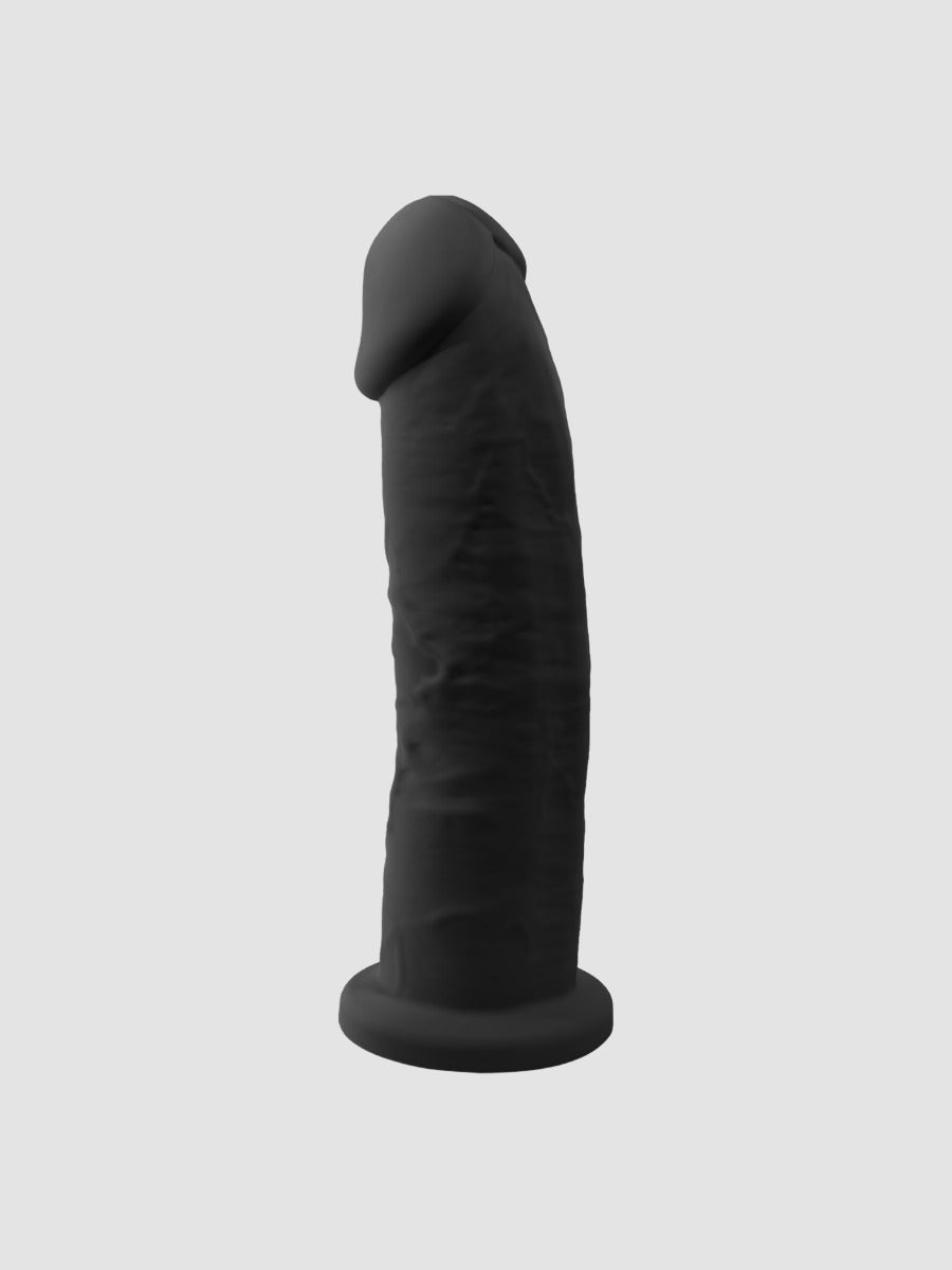 SILEXD Girthy Dual Density Realistic Silicone Dildo, Farbe: Schwarz, Grösse: 9 Inch, Schwarz - Amorana