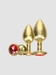 Ouch! Luxuriöses Anal Plug Set mit Goldverzierung (3-teilig)