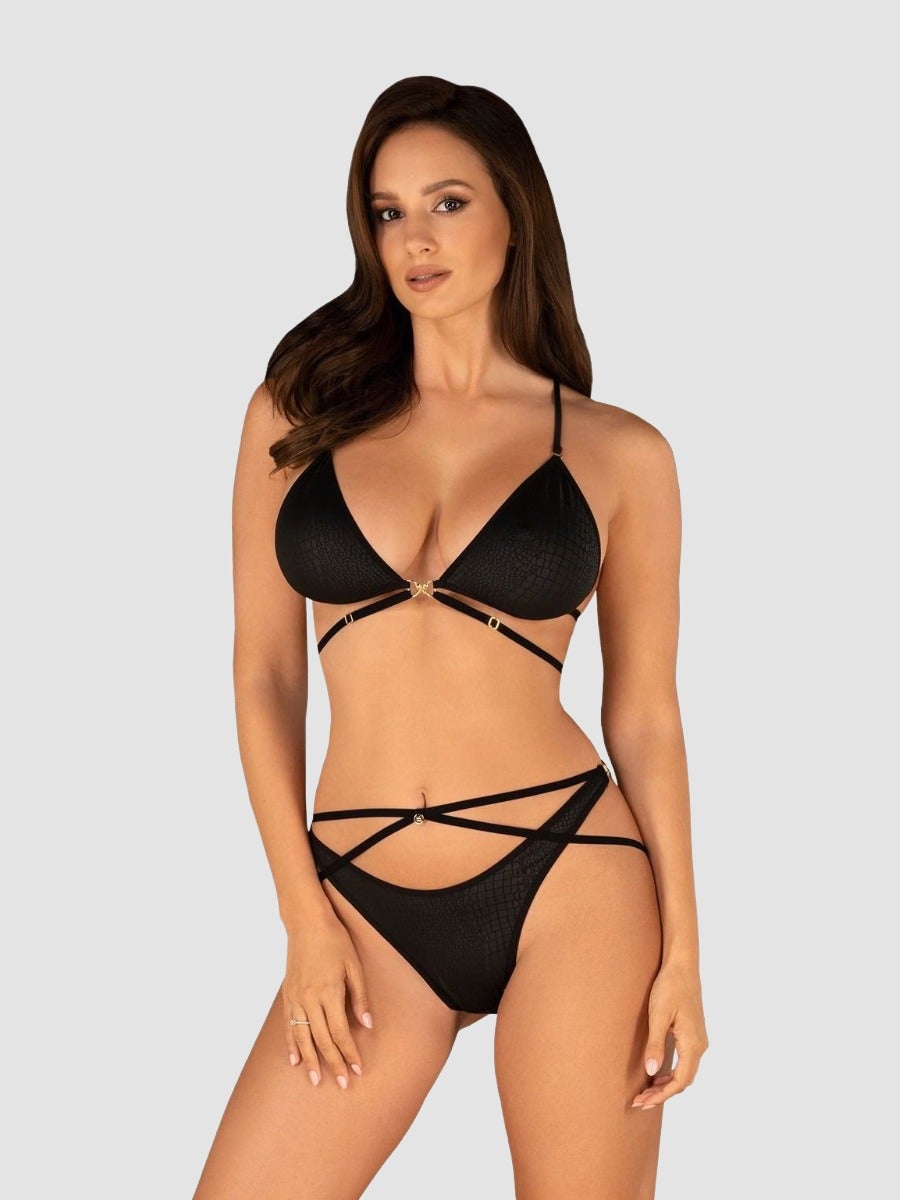 Obsessive Cobra Nive Dessous Set, S/M - Amorana