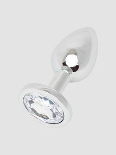 Lovehoney Aluminum Plug Anal Avec Pierres Pr&eacute;cieuses En Argent