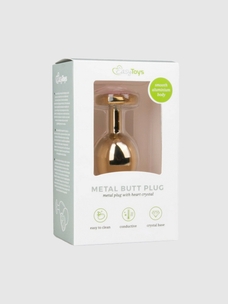 easy toys metal heart plug gold medium im box amorana