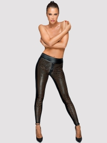 noir handmade lasercut leggings amorana full front