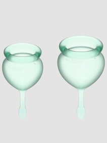 satisfyer feel good grün menstruationstasse frontbild amoran