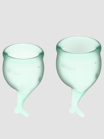 satisfyer feel secure grün menstruationstasse frontbild amorana