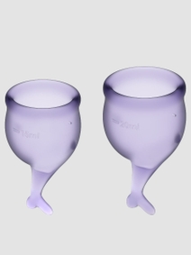 satisfyer feel secure lila menstruationstasse frontbild amorana