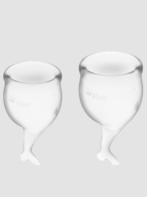 satisfyer feel secure transparent menstruationstasse frontbild amorana