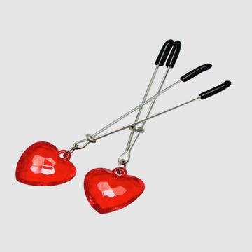 Heart Clamps Nippelklemmen mit Herz-Anhanger Amorana