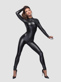 noir handmade diva catsuit schwarz vorne amorana