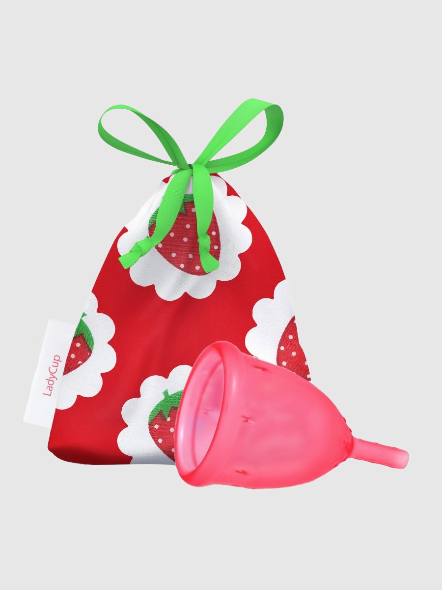 Image of Ladycup (small), Anfängergeeignet, Strawberry, Medizinisches Silikon - Amorana