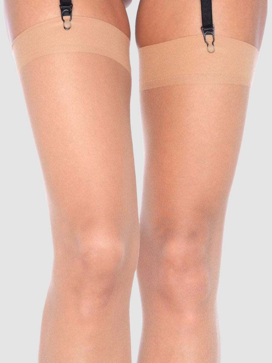 Image of Leg-avenue Sheer Classic Strümpfe, Nude, Textil - Amorana