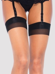 leg avenue two tone strapsstrümpe beige closeup vorne Amorana