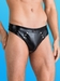 LHM Tough Love Black Wet Look Studded Thong