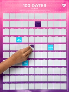 Lovehoney 100 Dates Rubbel-Poster f&uuml;r Date Nights