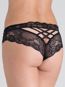 Lovehoney Ouvert-Höschen aus Spitze mit verkreuzten Riemchen