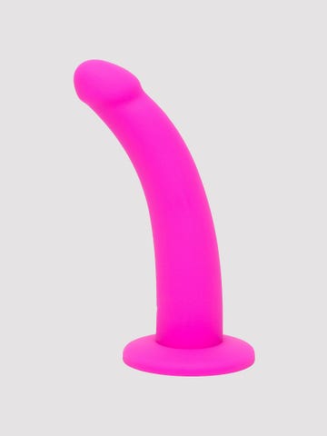 Lovehoney Curved Silicone Suction Cup Dildo Pink Amorana Seitlich