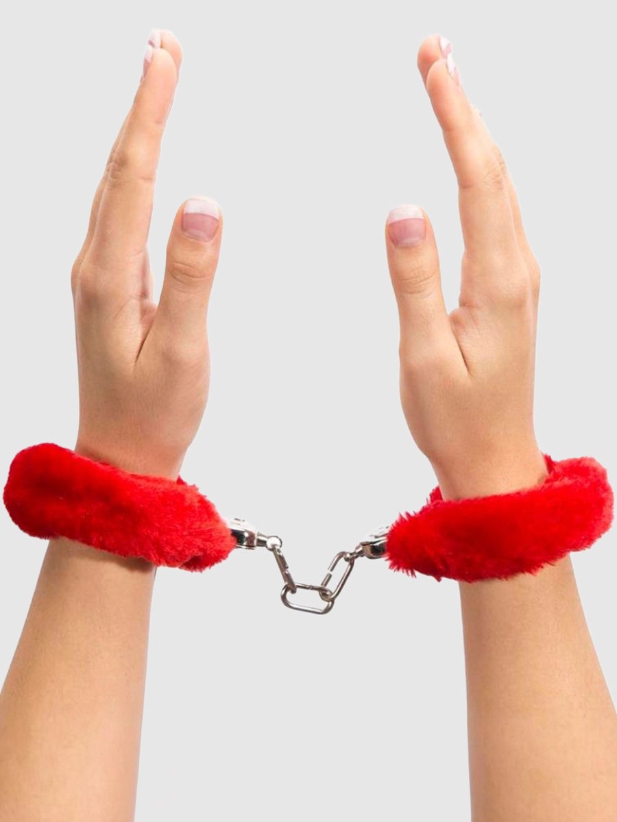 Lovehoney Red Furry Fesseln & Handschellen - Amorana