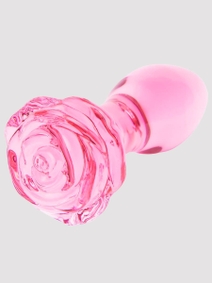 Lovehoney Full Bloom Large Rose Glass Butt Plug 4 Inch amorana
