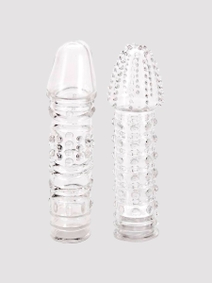 Lovehoney Twin Teasers Textured Penis Sleeves (2 Pack) amorana 