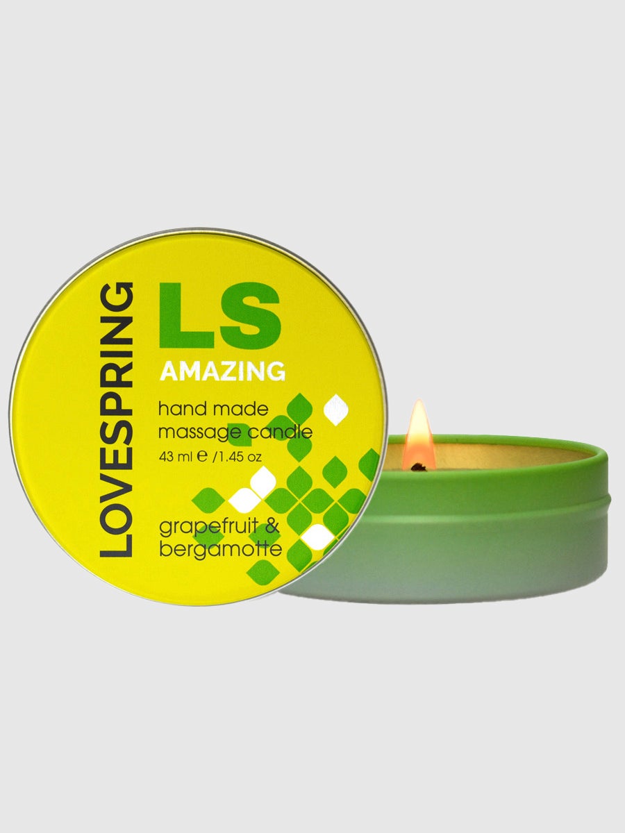 Lovespring LS Amazing Massage Candle with Fragrance, Grapefruit & Bergamotte - Amorana
