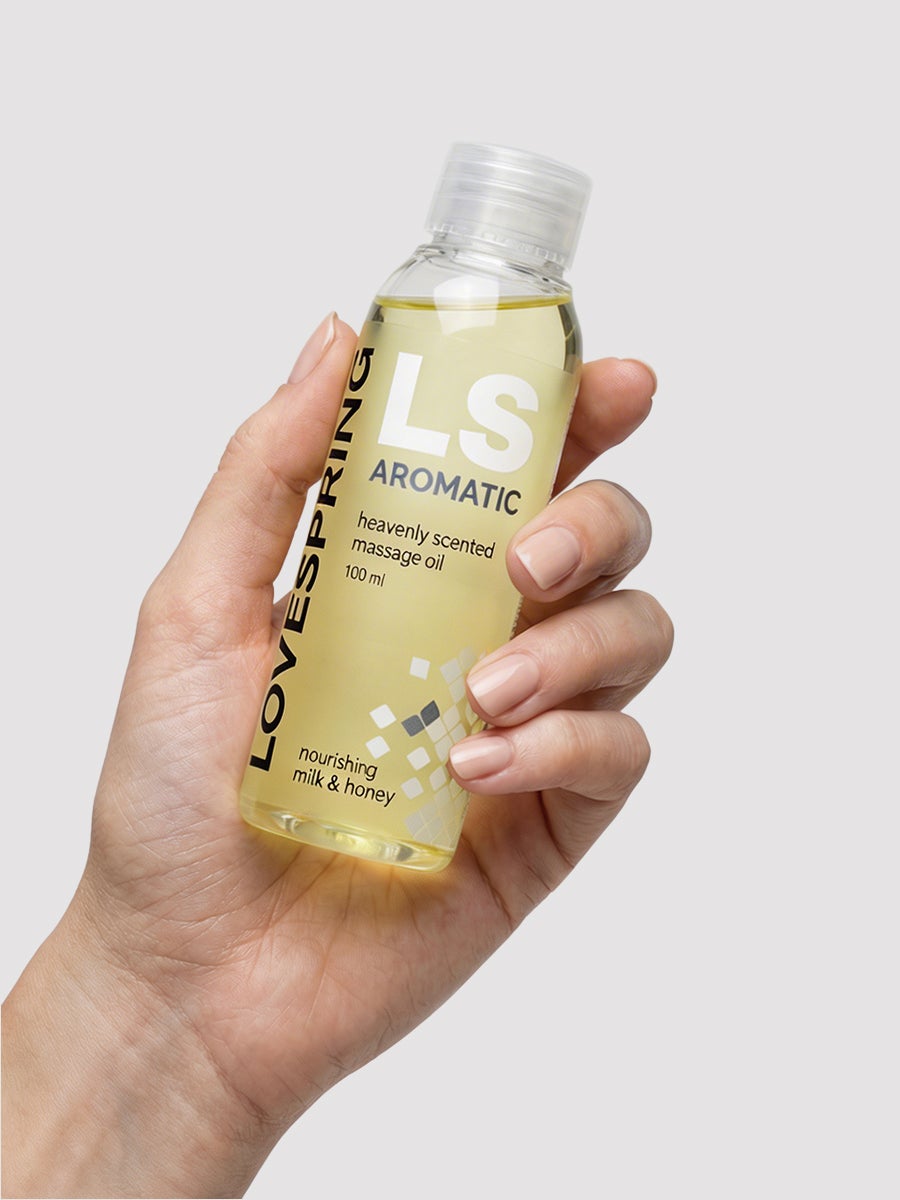 Lovespring LS Aromatic Massage Oil[Transparent-100 ml], Milch & Honig - Amorana