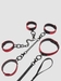 Bondage Boutique Ruby Velvet Kit Collier, Menottes Poignets et Chevilles