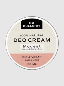 no bullsh!t deo cream modest körperpflege closeup mittig