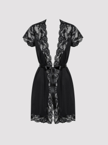 obsessive victoria morgenmantel schwarz packshots vorne Amorana