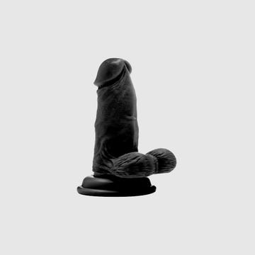 realrock realistic black realistischer dildo 15 cm mittig amorana