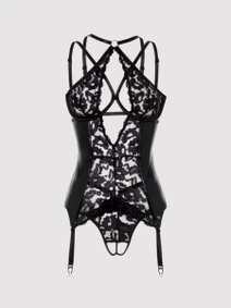 Lovehoney Fierce Romance Wet Look & Lace Set